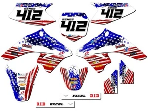 All Years DRZ 50|70 MERICA Usa Senge Graphics Kit Compatible with Suzuki - Imagen 1 de 10
