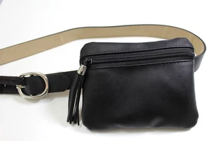 Bolsa con cinturón de borla INC International Concepts talla pequeña negra al por menor $44.50 - Imagen 1 de 3