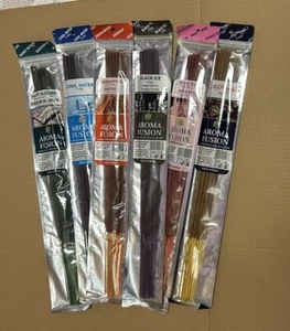 Aroma Fusion Incense Long Lasting 19" Sticks (10) Ed Hardy, Blk Ice, Cool Water - Picture 1 of 26