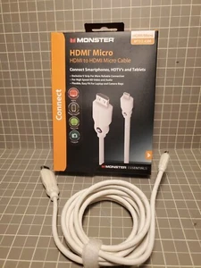 Monster HDMI a HDMI Micro Cavo Collegare Smartphone, HDTV da 8 Piedi 2 Cavi - Foto 1 di 7