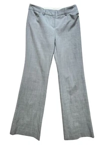 Express Editor Womens Trouser Dress Pants Size 4 Gray Flat Front Workwear Casual - Picture 1 of 12