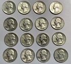 Washington Quarter 1932-1964 90% Silver 16 Quarters