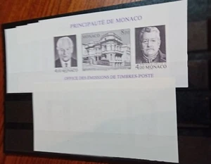 MONACO 5 BLOCS NON DENTELES N LÛXE 39b 50 ANS DU BUREAU D'EMISSION DES TIMBRES - Photo 1/1