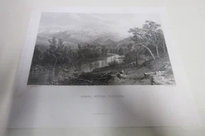 Ovens River, Victoria - Nicholas Chevalier - Antique Black & White Print - 1800s - Picture 1 of 8