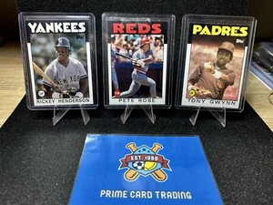 6x 1986 Topps MLB Baseball Stars Job Lot 🔥 Rose/Murphy/Gwynn/Puckett🔥 - Picture 1 of 4