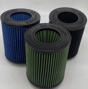 Ford performance Air Filter , Dual Cone For Extra Air Flow (Blue, Green, Black) - Picture 1 of 10