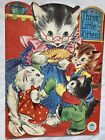 1951 Three Little Kittens Vintage MERRILL #1539 LINEN SOFTCOVER