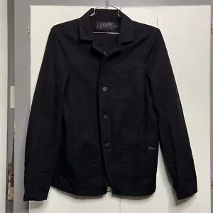 Tripp NYC Men Full-Zip Button Sport Coat Blazer Goth Punk Black Jacket Medium - Picture 1 of 8