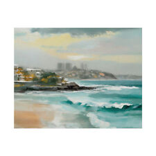 Moody Beach Oil Painting Print | Beach Wall Art & Posters | FREE SHIPPING