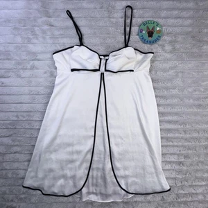 Kate Spade Pajamas Small Black White Babydoll Big Bow Nightie Bridal Coquette - Picture 1 of 8