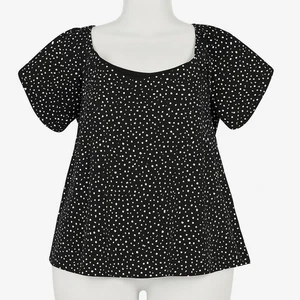 J Jill Wearever Womens XL Dot Rayon Stretch Top Minimal Classic Office Chic - Picture 1 of 10