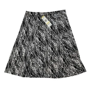 Jones New York Rock A-Linie Medium abstrakt schwarz weiß Stretch Karriere neu 109 $ - Bild 1 von 8