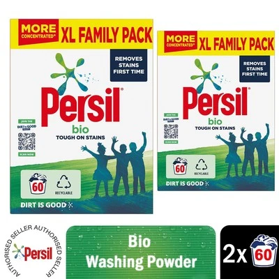 2x of 60 Wash Persil Bio Washing Powder with Biodegradable Ingredients - Image 1 of 4