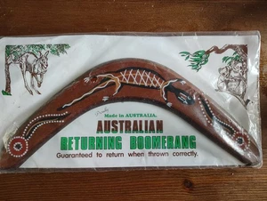 Lucertola Boomerang vintage originale Australia ritorno design NOS 11,25" - Foto 1 di 5
