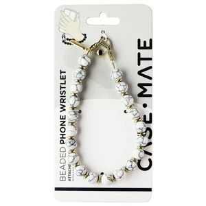 Case-Mate Bracelet Téléphone Perlé pour iPhone - Marbre Blanc - Photo 1 sur 1