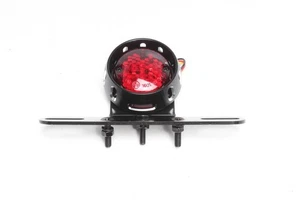 LED Luz Trasera Redondo Negro Soporte Matrícula 284334 Harley Davidson Universal - Imagen 1 de 4