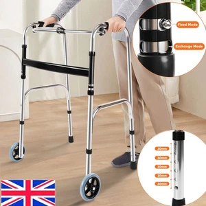 Folding Walking Frame | Lightweight Walker Adjustable Folding Zimmer Walking Aid - Picture 1 of 22