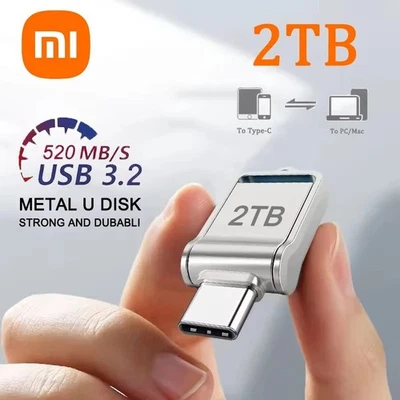 2TB High Speed Dual Use USB And Type-C 3.2 Flash PenDrive 512GB 1TB Xiaomi UK - Image 1 of 4