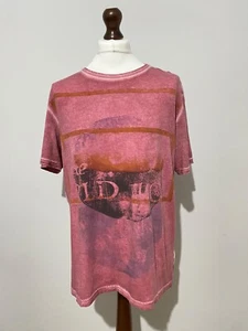 GUESS T-Shirt Mens Size XL Short Sleeve Crew Neck Tee Cotton Soft Pink Graphic - Picture 1 of 9