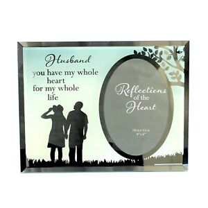 Husband Reflections of the Heart Mirror Photo Picture Frame Love Gift For Him 