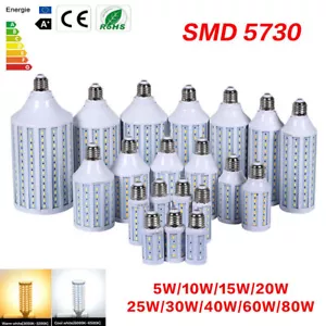 5730SMD E27 LED 10W-80W 110V 220V Corn Bulb Lamp Light Energy Saving Spotlight - Picture 1 of 26