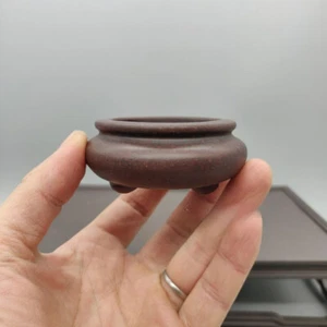 Maceta bonsai china redonda roja oscura Yixing Zisha Mame 2,25''x2,25''x1"" - Imagen 1 de 8