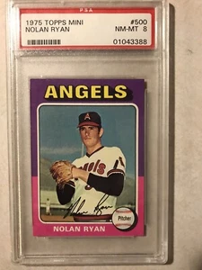 1975 Topps Mini #500 Nolan Ryan Very High End Dead Centered PSA 8+ - Bild 1 von 2