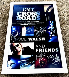 CMT CROSSROADS Joe Walsh Billy Gibbons SIGNED 11x17 Poster JSA COA Luke Bryan - Imagen 1 de 3