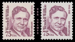 Wendell Willkie 2192 2192a Great Americans 75c Variety Set of 2 MNH - Buy Now - Picture 1 of 1
