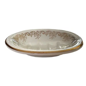 LEFTON China Porcelain Soap Dish 5.5” Hand Painted Floral Gold Trim - Picture 1 of 5