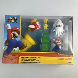 Super Mario Nintendo Underwater 2,5" Figur Diorama Spielset Brandneu - Bild 1 von 7