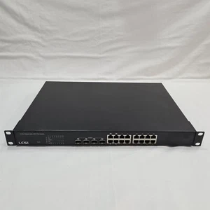 LCSI BGSP-7164 16 Port Gigabit with 4 SFP PoE Switch. Made in Taiwan - Afbeelding 1 van 8