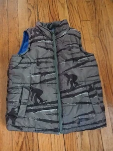 Old Navy -Youth Boys Full Zip Puffer Vest. Gray 100% Polyester. Size Small (6-7) - Picture 1 of 8