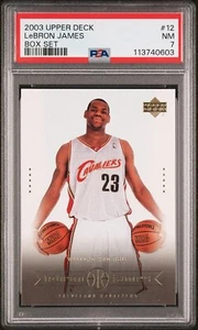 2003 UPPER DECK LEBRON JAMES BOX SET #12 LEBRON JAMES ROOKIE RC PSA 7 NEAR MINT - Picture 1 of 2