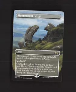 Tarjeta Monumental Henge 354 Modern Horizons 3 SIN FRONTERAS rara Magic The Gathering casi nueva - Imagen 1 de 2