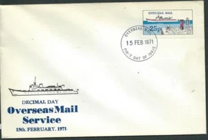 UK - 1971 OVERSEAS MAIL SERVICE Adhesive FIRST DAY ISSUE [6962]* - Imagen 1 de 1