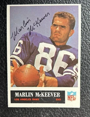 Marlin Mckeever Signed Autographed 1965 Philadelphia Gum Card  #91 Rams - Image 1 of 2