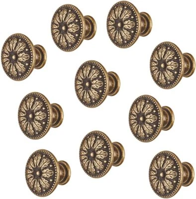 10x Häfele Möbelknopf Messing Antik Brüniert Schrankknopf Rund Schubladenknopf - Bild 1 von 4