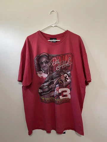 Dale Earnhardt Vintage Shirt Red Nascar Chase Adult XL Double Sided Express 3 🏁 Cover