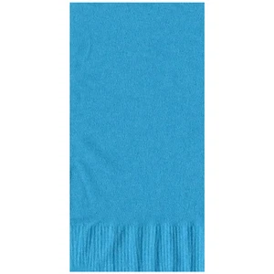 50 Plain Solid Colors Dinner Hand Towel Napkins Paper - Turquoise - Picture 1 of 2