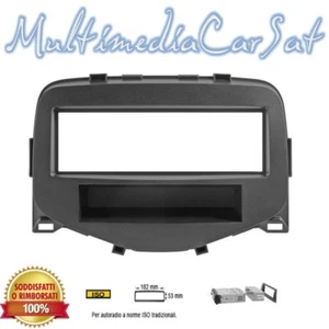 Mascherina Phonocar Autoradio nero opaco ISO Toyota Aygo '14 in poi 03203 - Foto 1 di 3
