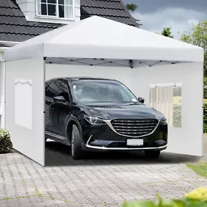10x10ft Pop Up Canopy Tent Tent Removable Sidewalls & Sandbags For Wedding Party - Picture 1 of 13