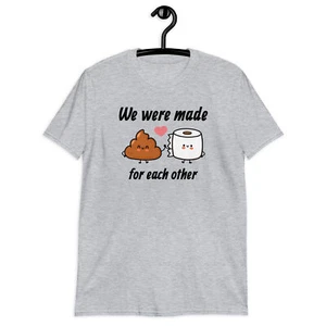 Funny Valentine Gift Couple Cute We Were Made for Each Poop and Toilet paper - Picture 1 of 6