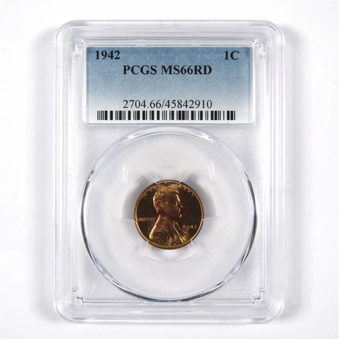 1942 Lincoln Wheat Cent MS 66 RD PCGS Penny 1c Uncirculated SKU:I8593 Cover