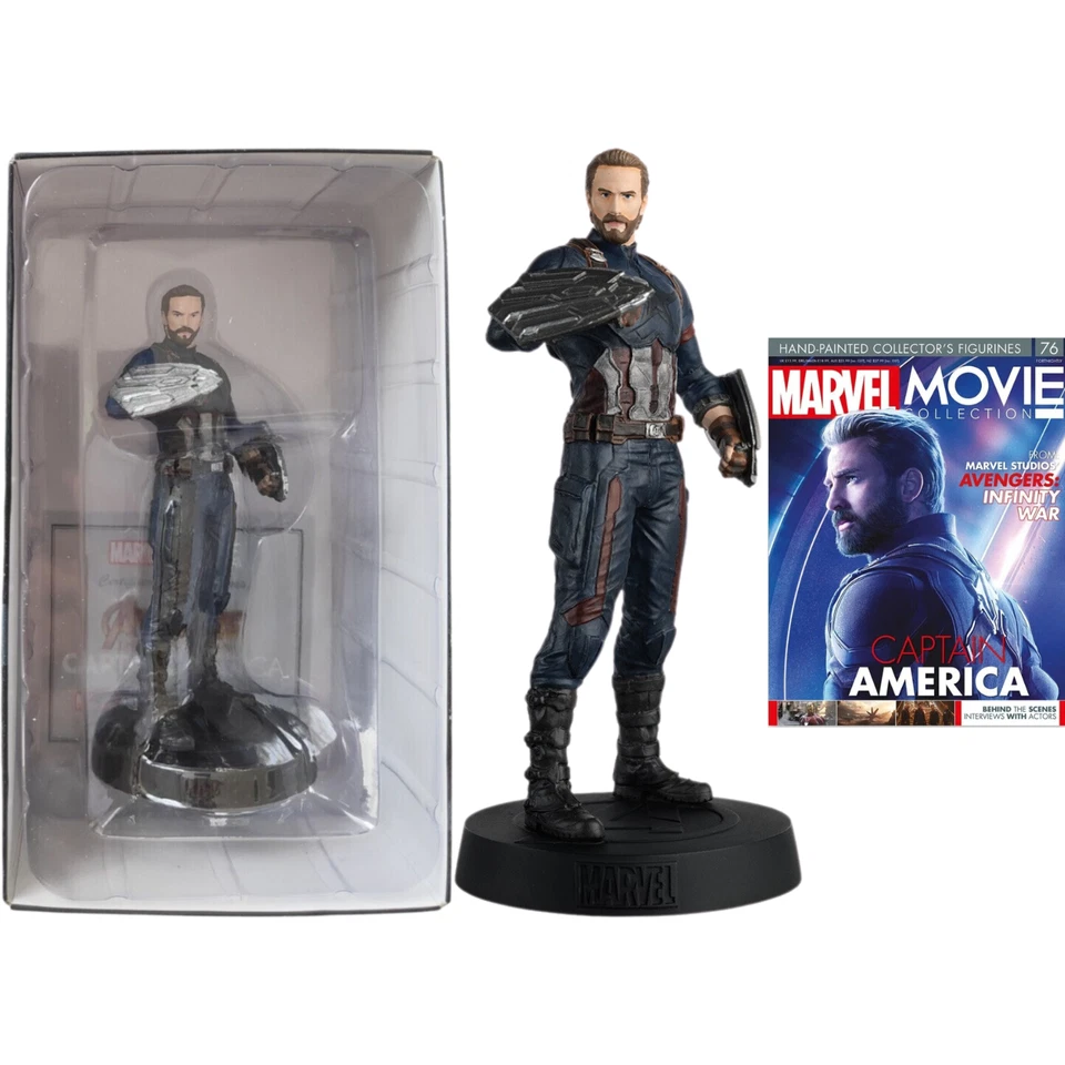 Super Held Películas Marvel Capitán América 76 Figura Eaglemoss Estatuas TV - Imagen 1 de 4