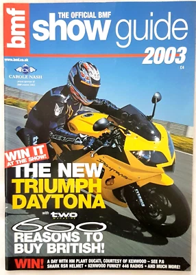 Official BMF Motorcycle Show Guide - Vintage- May 2003 - 64 Pages - Like New - Image 1 of 3