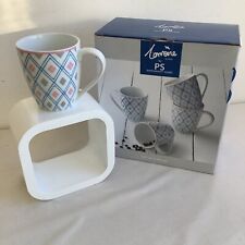 Set of 4 Lorrone by Port Meirion Studio Patterned Ceramic Cups Mugs – Brand New