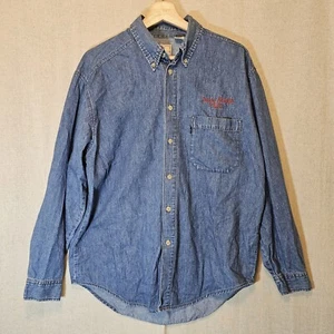 Camisa vaquera vintage Levi's Jeanswear 1Q 1998 camisa de trabajo bordada Sears M - Imagen 1 de 15