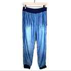 Chico’s 1 Blue denim casual jogger style pants size medium M 8