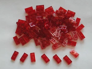 8 x plaques plates LEGO TrRed 1x2 ref 3023 / Set 75104 75156 75093 75082 75150.. - Picture 1 of 1
